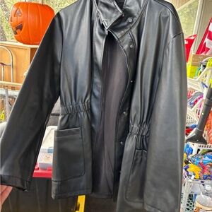 Black Faux Leather Jacket